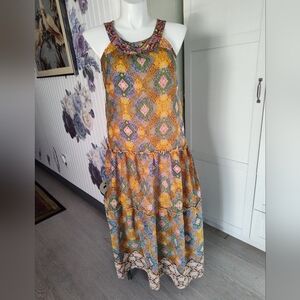 Lightweight Colorful Maxi Dress By Angie Size Medium Summer